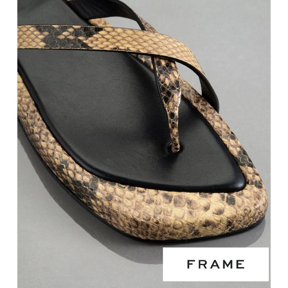 NWOB UPDATED! FRAME Le Montauk Sandal Python